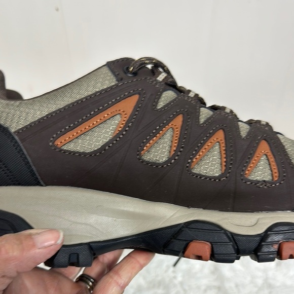 Skechers Brown and Green Athletic Shoes with Rugged Design main image 16